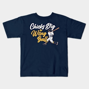 Kolten Wong Chicks Dig The Wong Ball Kids T-Shirt